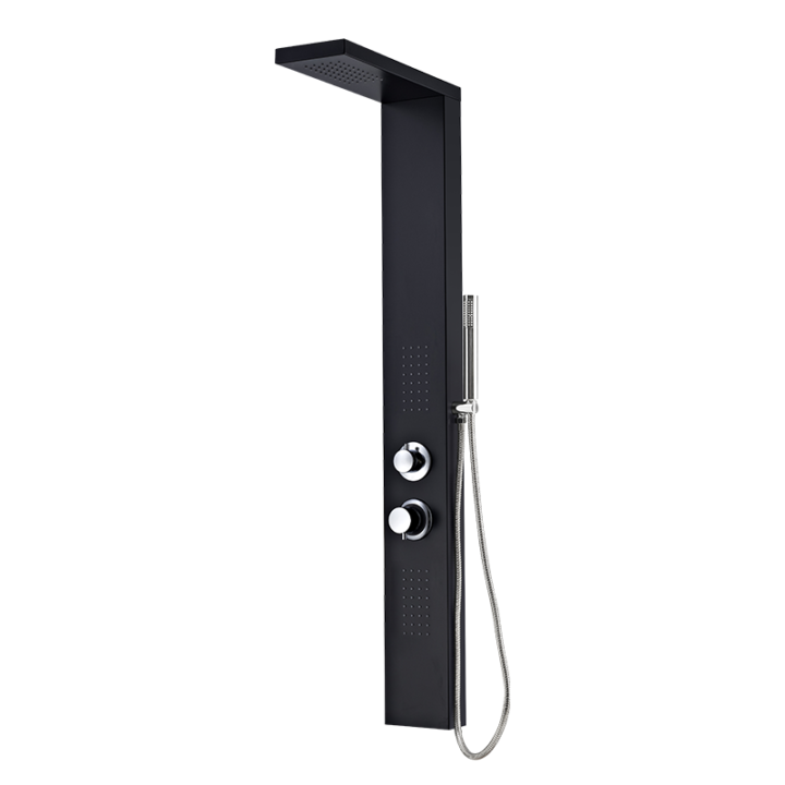 BORMANN Elite BTW5060 Στήλη Υδρομασάζ Layla Σταθερή Με Διανομέα 3 Λειτουργιών Black