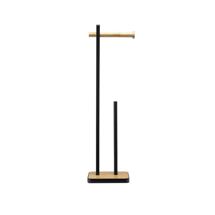 BORMANN BTW9048 Χαρτοθήκη Δαπέδου Μπαμπού Μαύρη 18x67cm