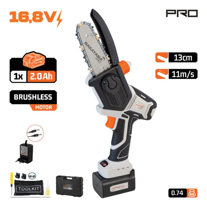 NAKAYAMA Pro EC1500 Κλαδευτικό Αλυσοπρίονο Μπαταρίας 16.8V,Brushless, Li-Ion, Λάμα 13cm, 880gr