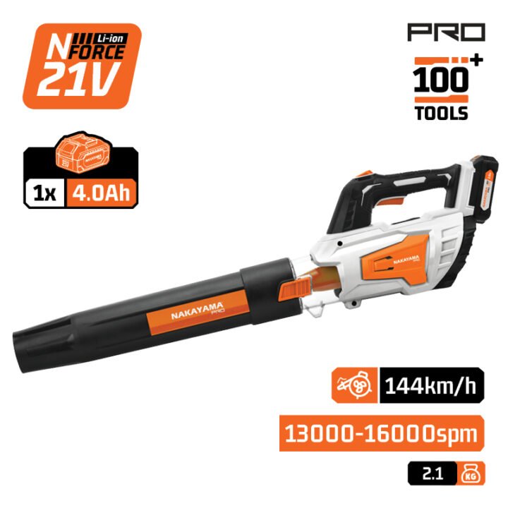 NAKAYAMA Pro EC1641X4 Φυσητήρας Μπαταρίας 20V, Li-Ion,1x4Ah, 16000rpm,144Km/h