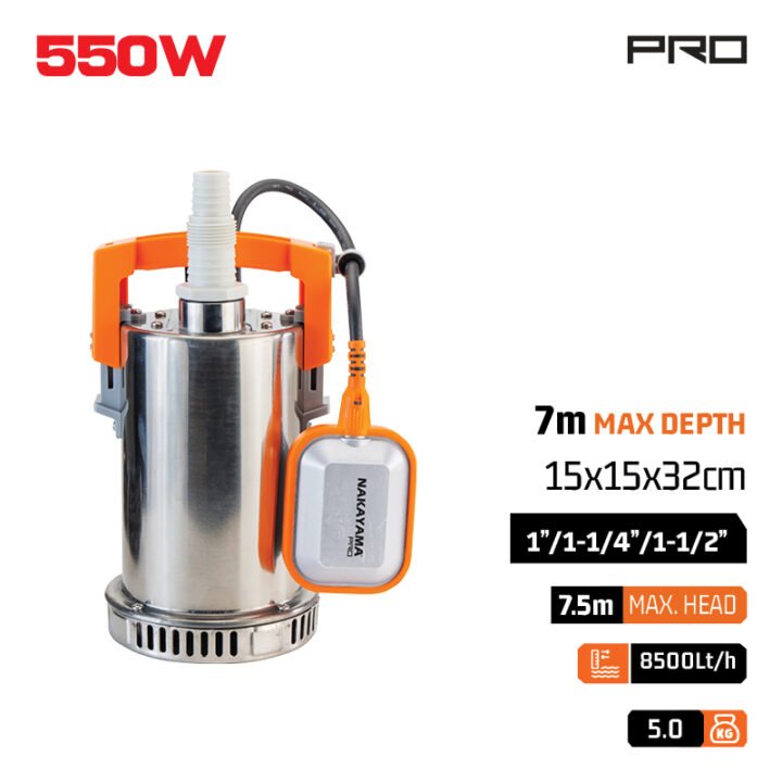 NAKAYAMA Pro NP1050 Αντλία Όμβριων Inox 550W