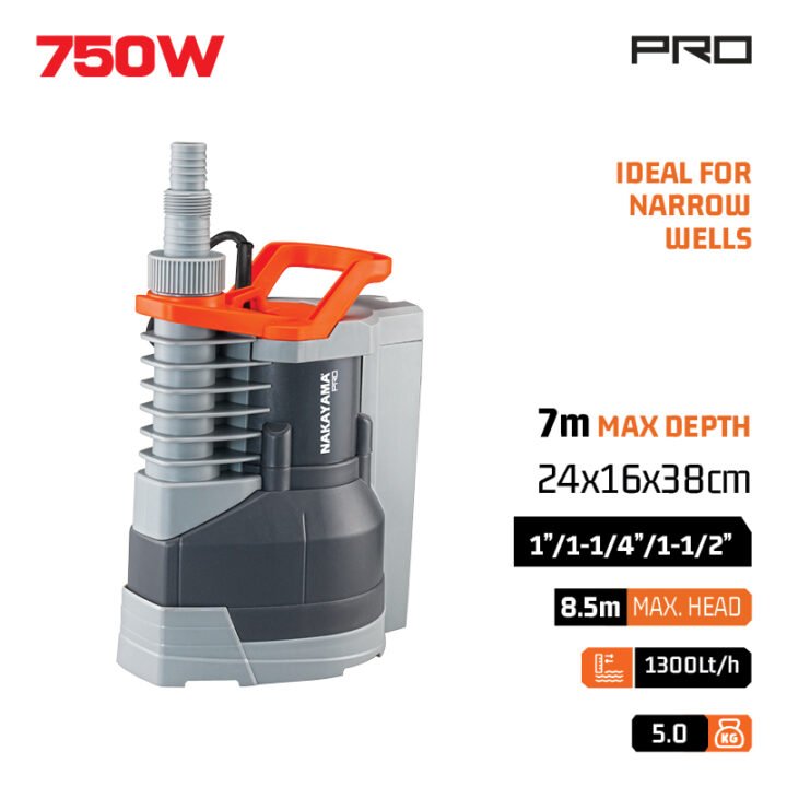 NAKAYAMA Pro NP1070 Αντλία Όμβριων Ενσωματωμένο Φλοτέρ 750W
