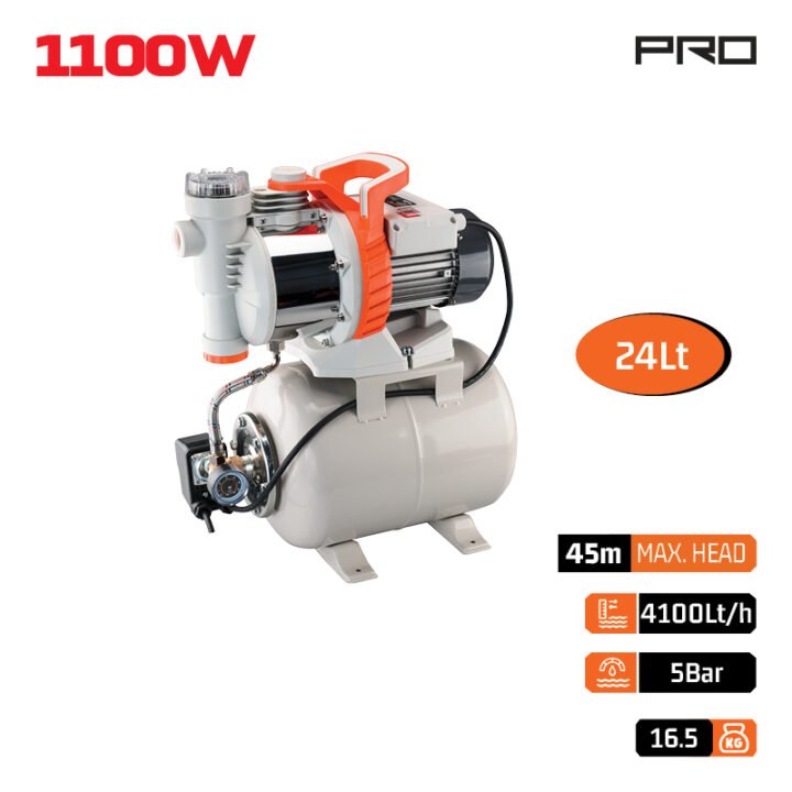 NAKAYAMA Pro NP2115 Πιεστικό Συγκρότημα Με Δοχείο 24Lt