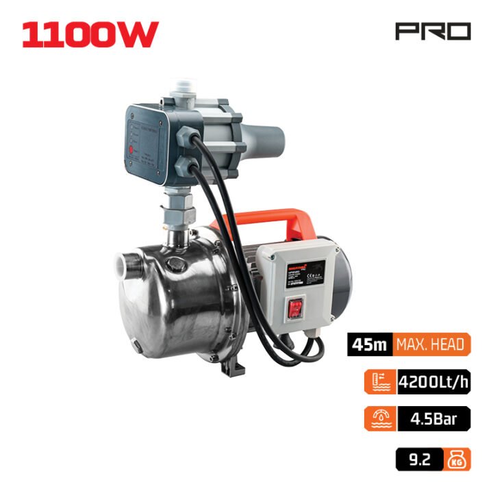 NAKAYAMA Pro NP2120 Πιεστικό Συγκρότημα με Ηλεκτρονικό Ελεγκτή,1100W