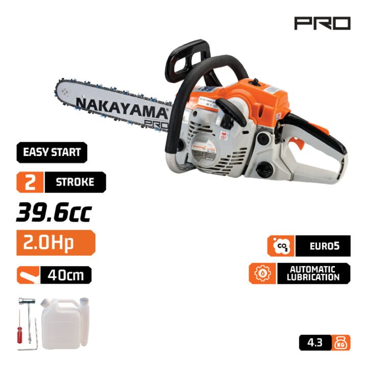 NAKAYAMA PRO PC4100 Αλυσοπριονο Βενζινης 2Hp,39,6Cc, Λαμα 40Cm, 3/8"Lp 1,3Mm 56Links