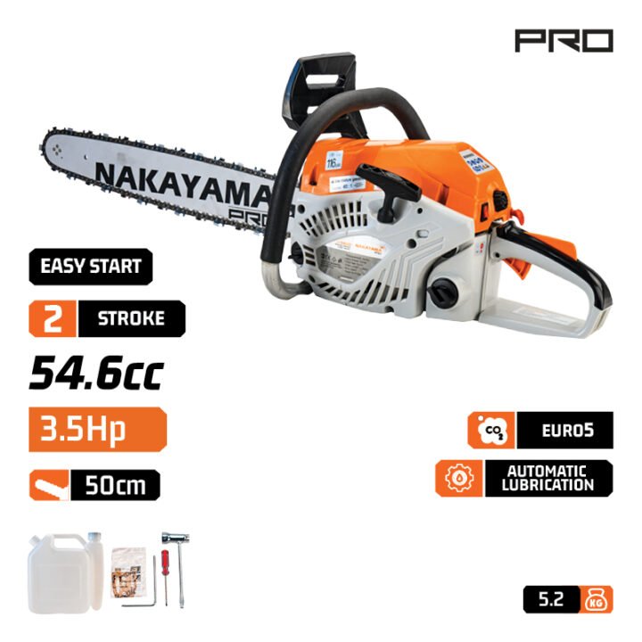 NAKAYAMA PRO PC5610 Αλυσοπριονο Βενζινης 3.5Hp, 54,6Cc, Λαμα 50Cm, 0,325'' 1,5Mm 78Links
